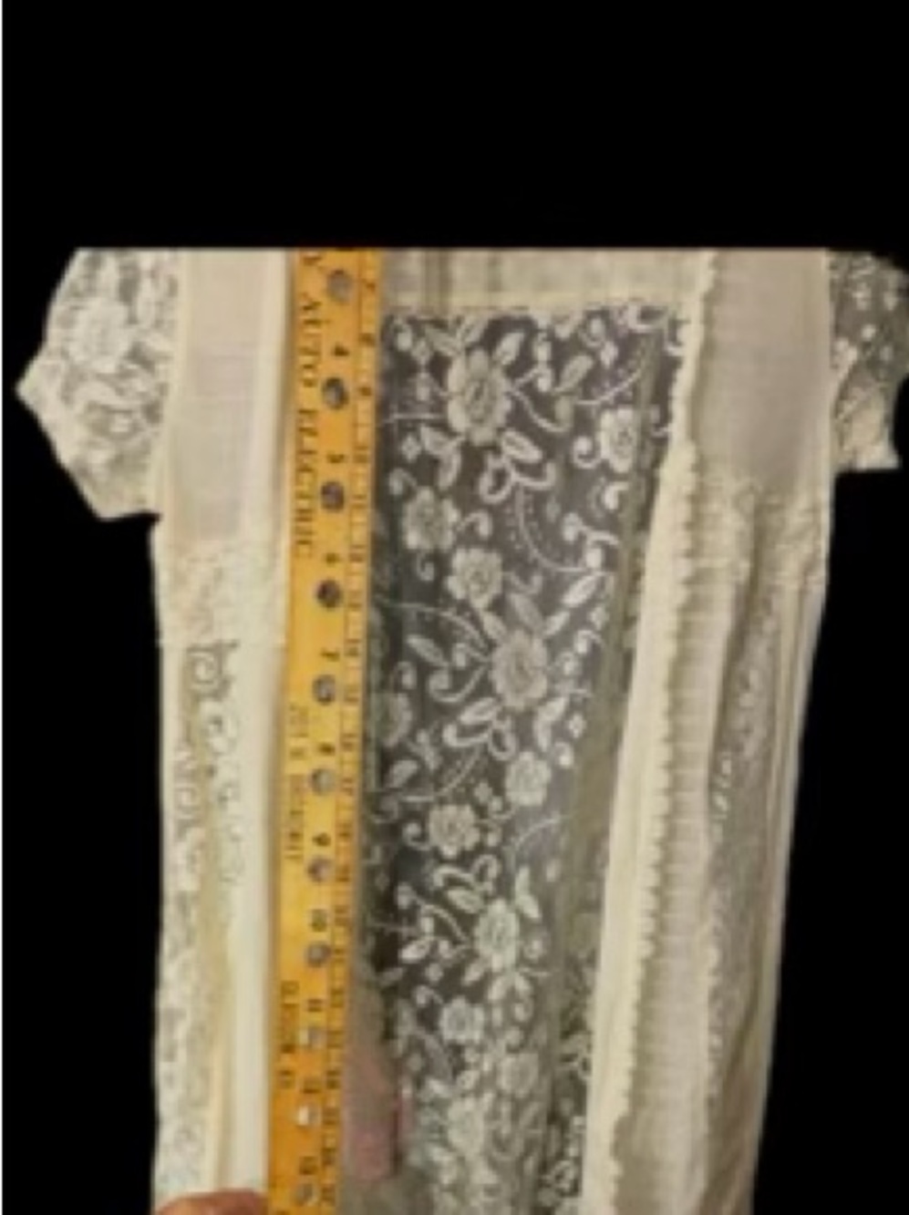Vintage Cream Lace Overlay Blouse - Picture 3 of 4